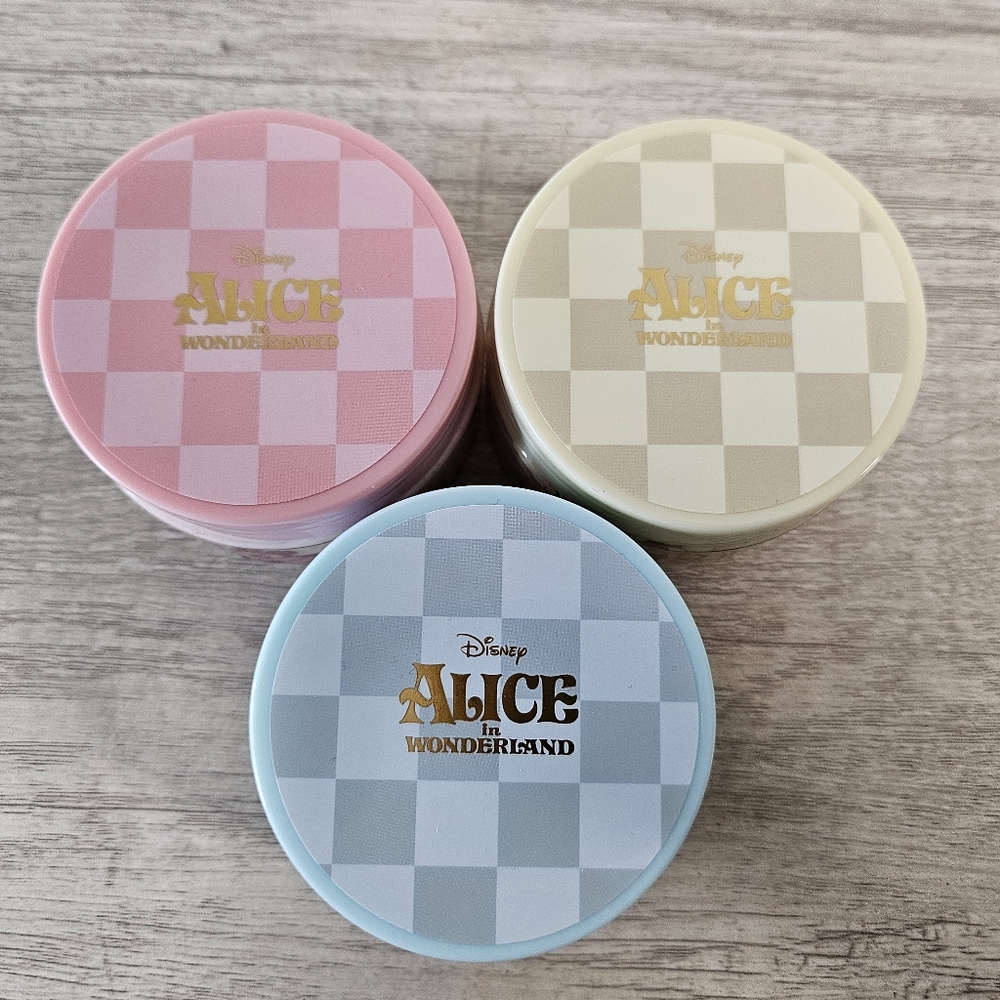 Disney Alice In Wonderland Set Of 3 Body Scrubs Vanilla Lemon Coconut Rose Scent - Picture 2 of 7